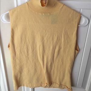 Yellow turtleneck tank top